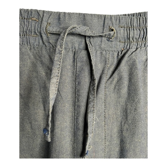 ZARA Olive High Waist Drawstring Wide Leg Trousers Small NEW - Picture 4 of 11